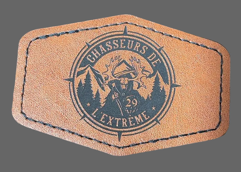 Engraved leather patch