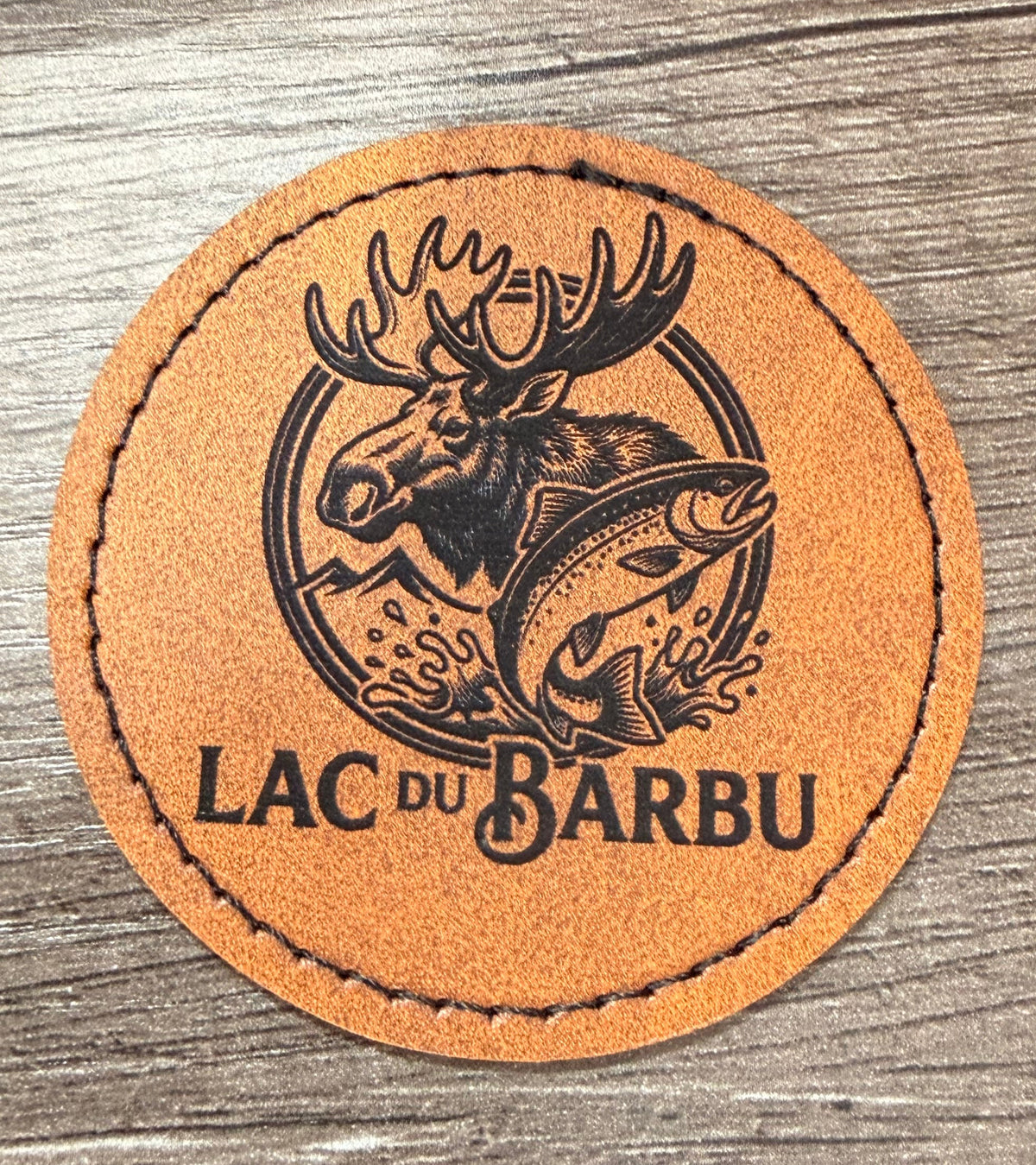 Engraved leather patch