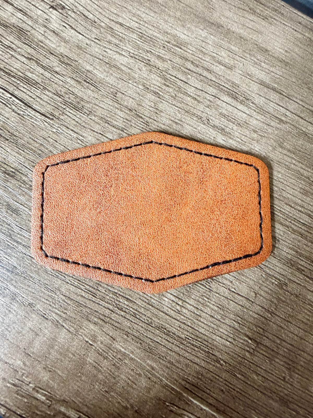 Engraved leather patch