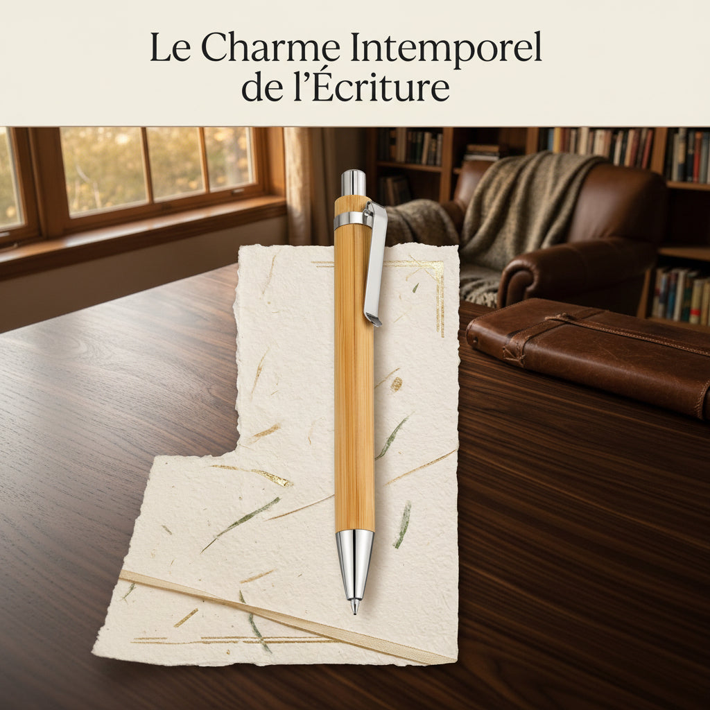 Engraved wooden pen
