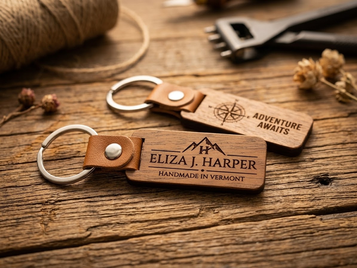 Engraved Keychain (Wood)