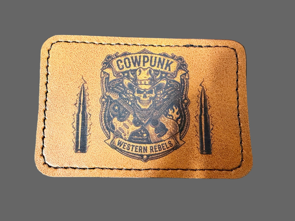 Engraved leather patch