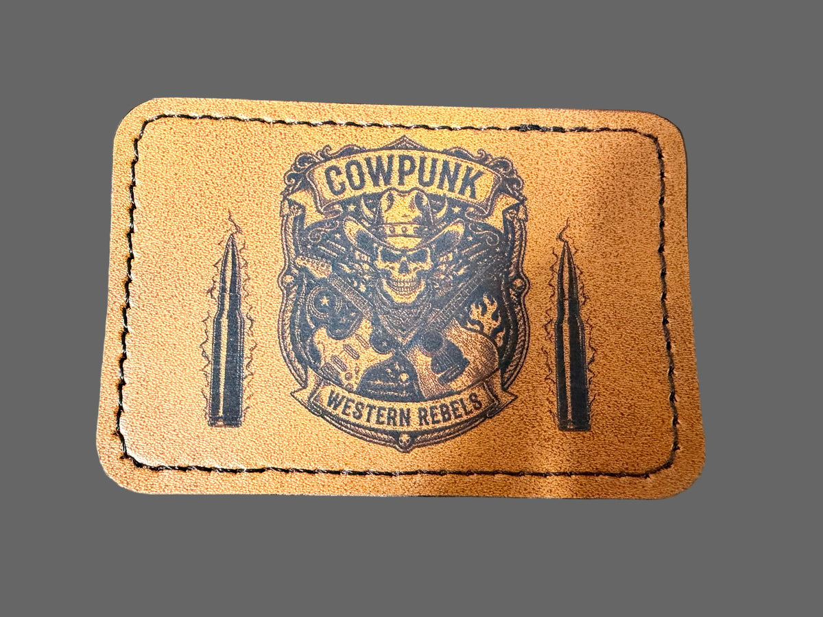 Engraved leather patch