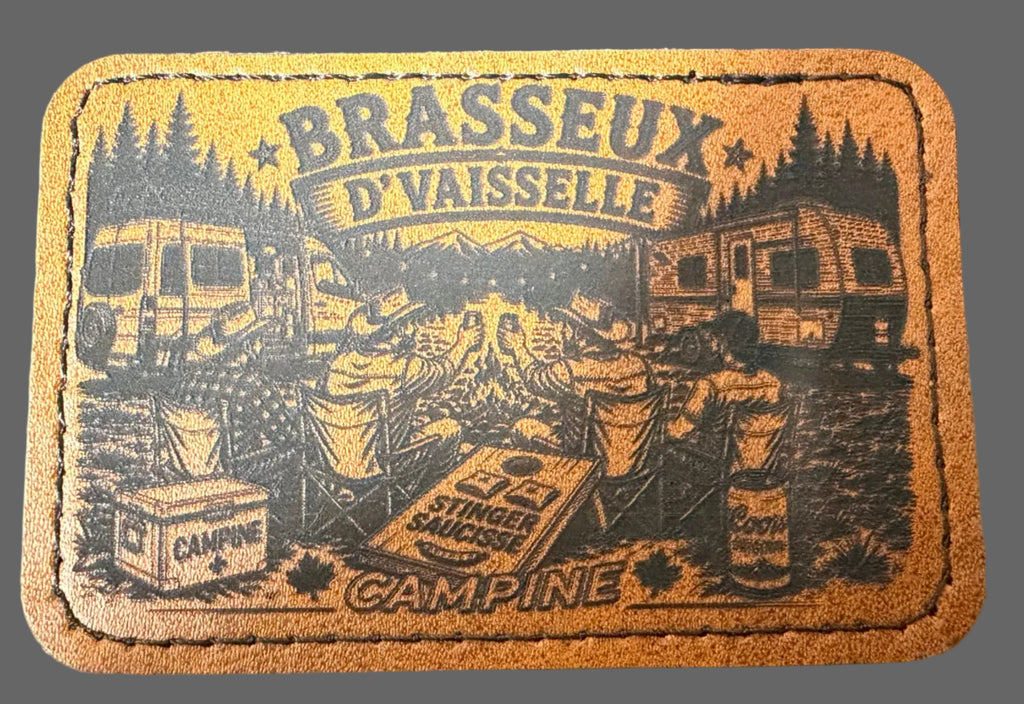Engraved leather patch