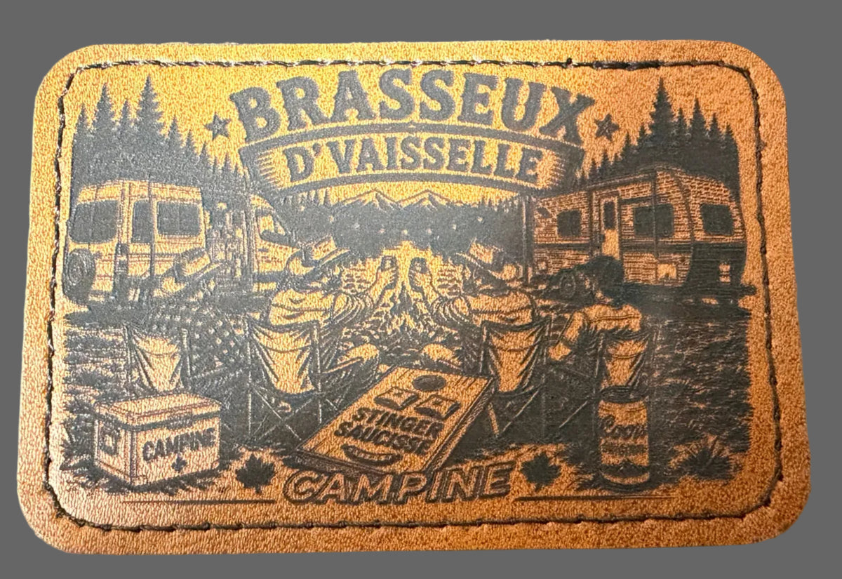 Engraved leather patch